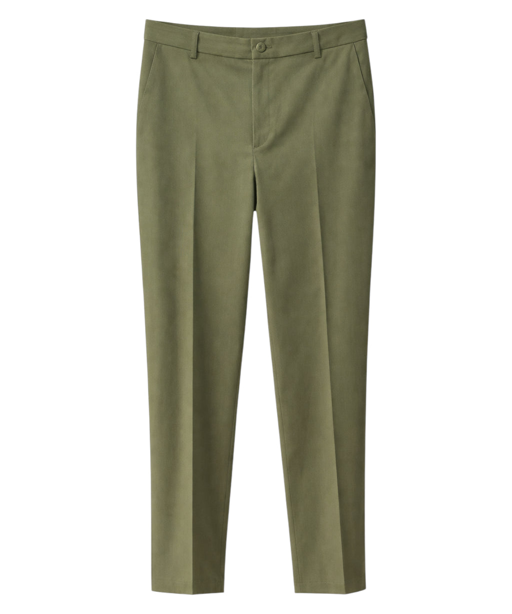 Cotton Trousers with Tricotchic Pleat