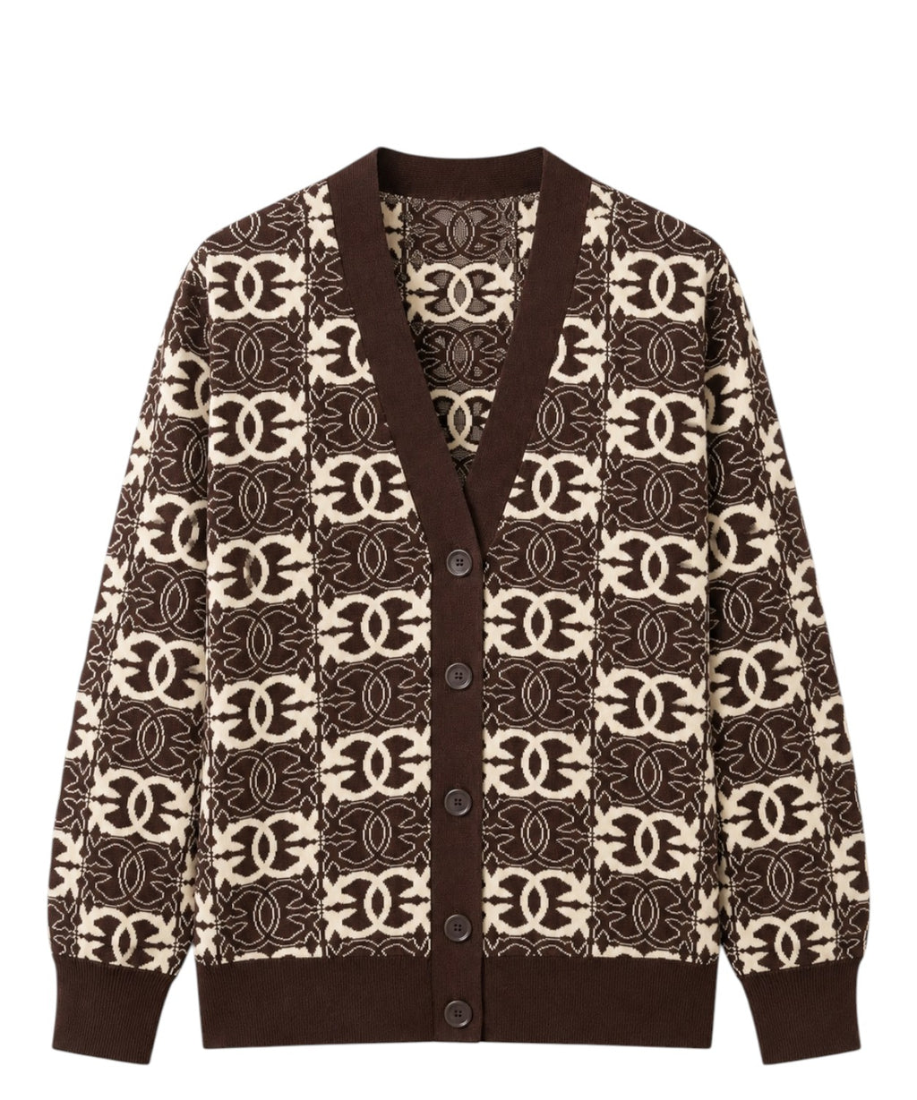 Cardigan Donna Jacquard Pinko