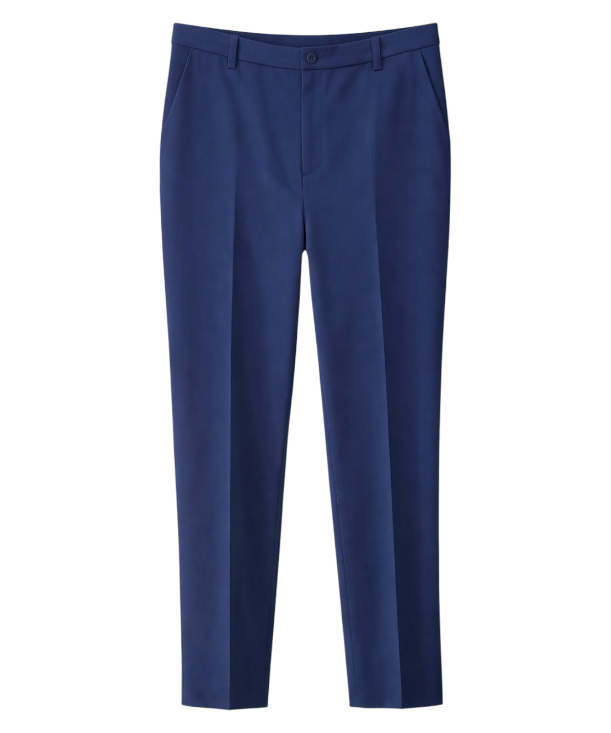 Pantaloni Sartoriali Blu con Piega Centrale