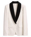 Blazer Smoking Bianco con Revers Neri Revise