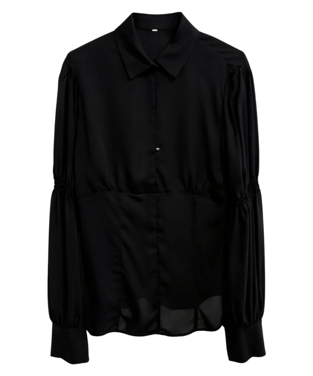 Camicia in organza con maniche arricciate Tuwe