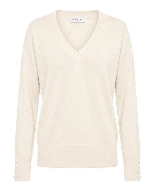 Maglia Marella FACELLA in filo di Cotone con Scollo a V