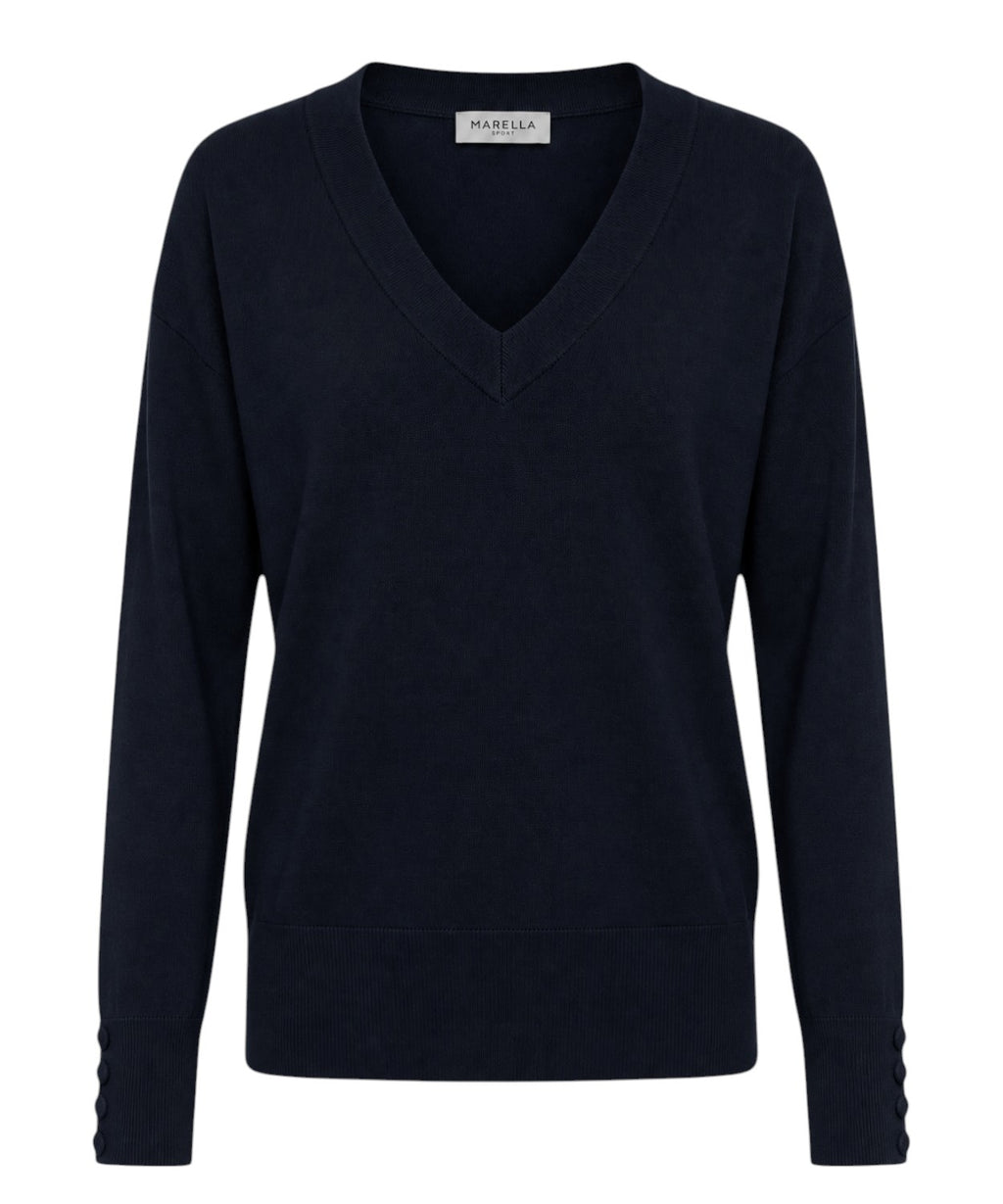 Marella FACELLA Pullover aus Baumwollgarn mit V-Ausschnitt