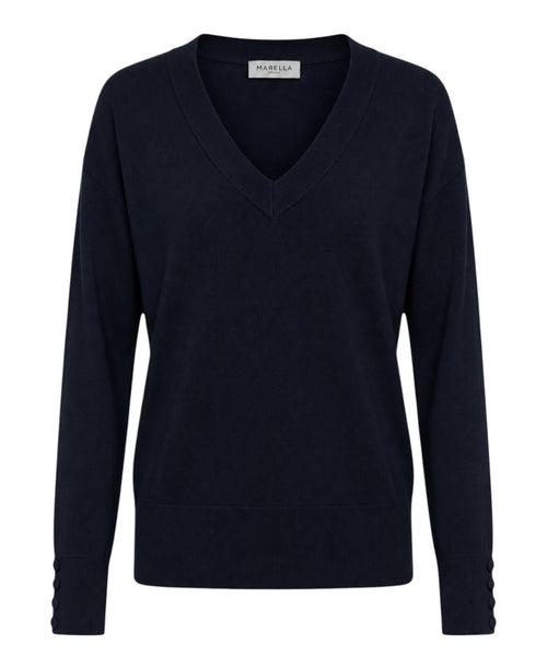 Marella FACELLA Pullover aus Baumwollgarn mit V-Ausschnitt