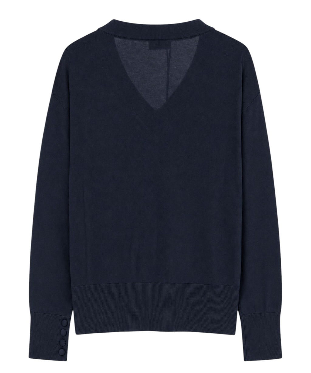 Maglia Marella FACELLA in filo di cotone con scollo a V