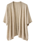 Cardigan aperto in lino beige Cavagan