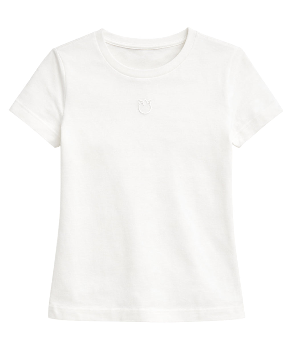 PINKO cotton Bussolotto T-shirt with embroidered logo