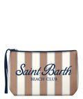 Aline Stripes Clutch MC2 Saint Barth with logo