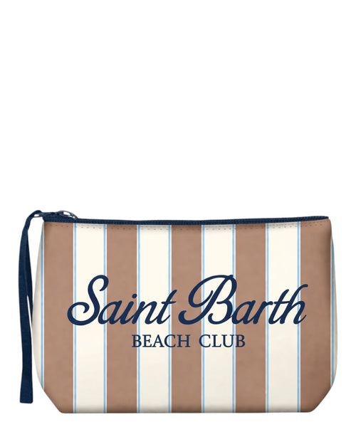 Aline Stripes Clutch MC2 Saint Barth with logo