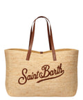 Borsa donna City in raffia con logo