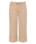 Pantaloni Twinset Ramie con Cintura Logo