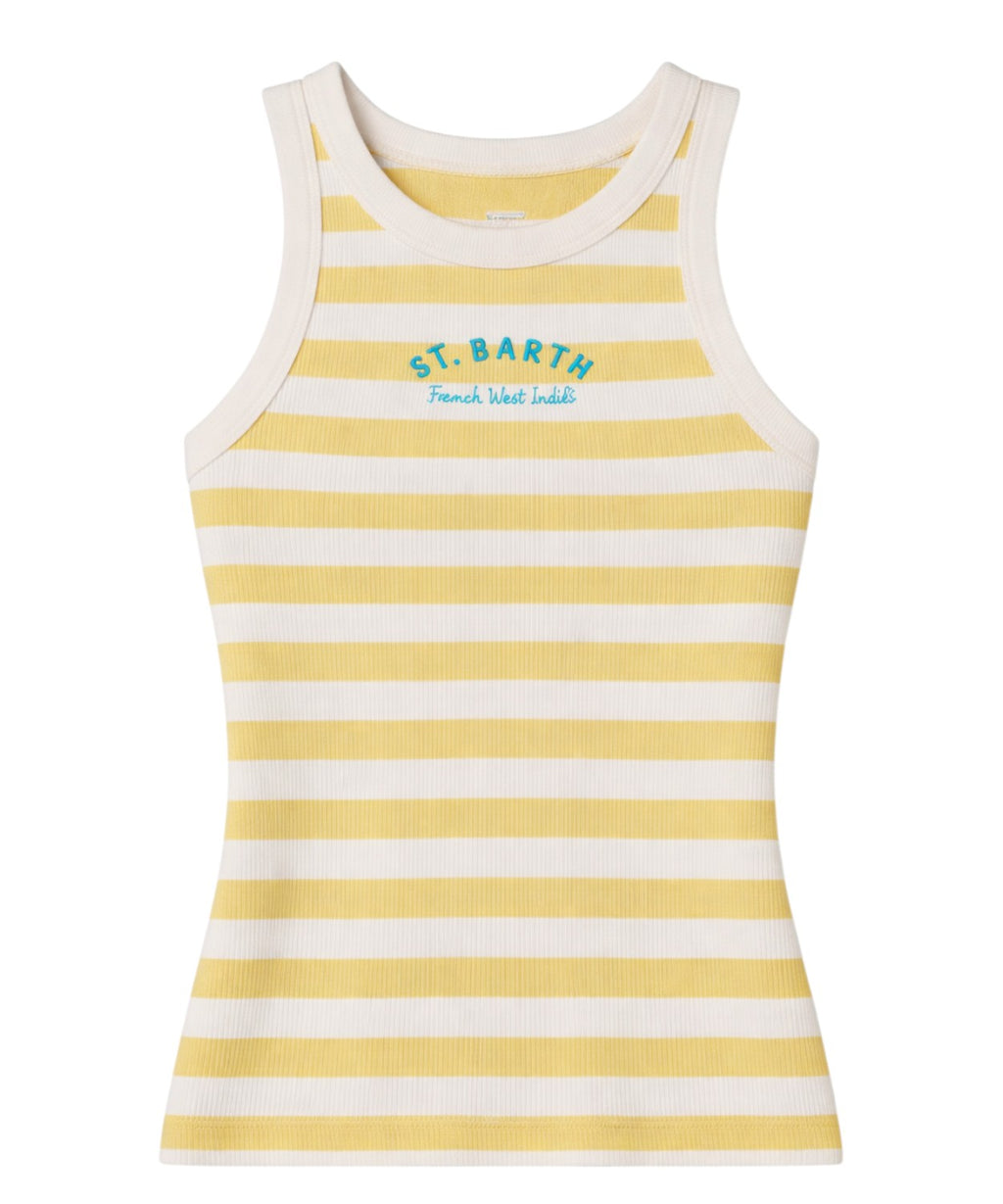 Canotta Donna MC2 Saint Barth con Stripes in Cotone