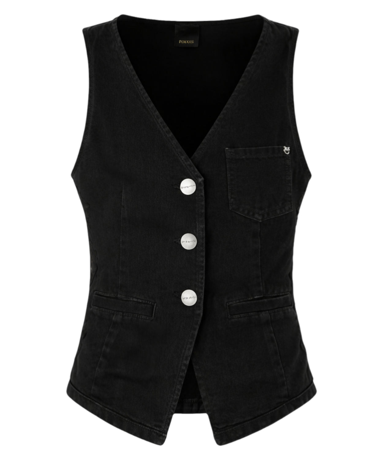Gilet Pinko Gardener in Denim Nero