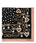 Kefiah Foulard Stampa Bijoux in Viscosa 120x120 cm
