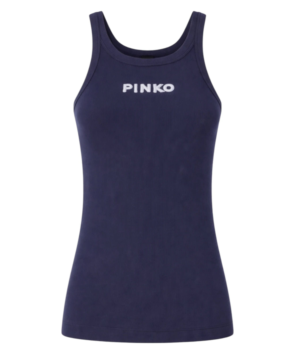 Pinko Blue Lagoon vest top with elegant logo