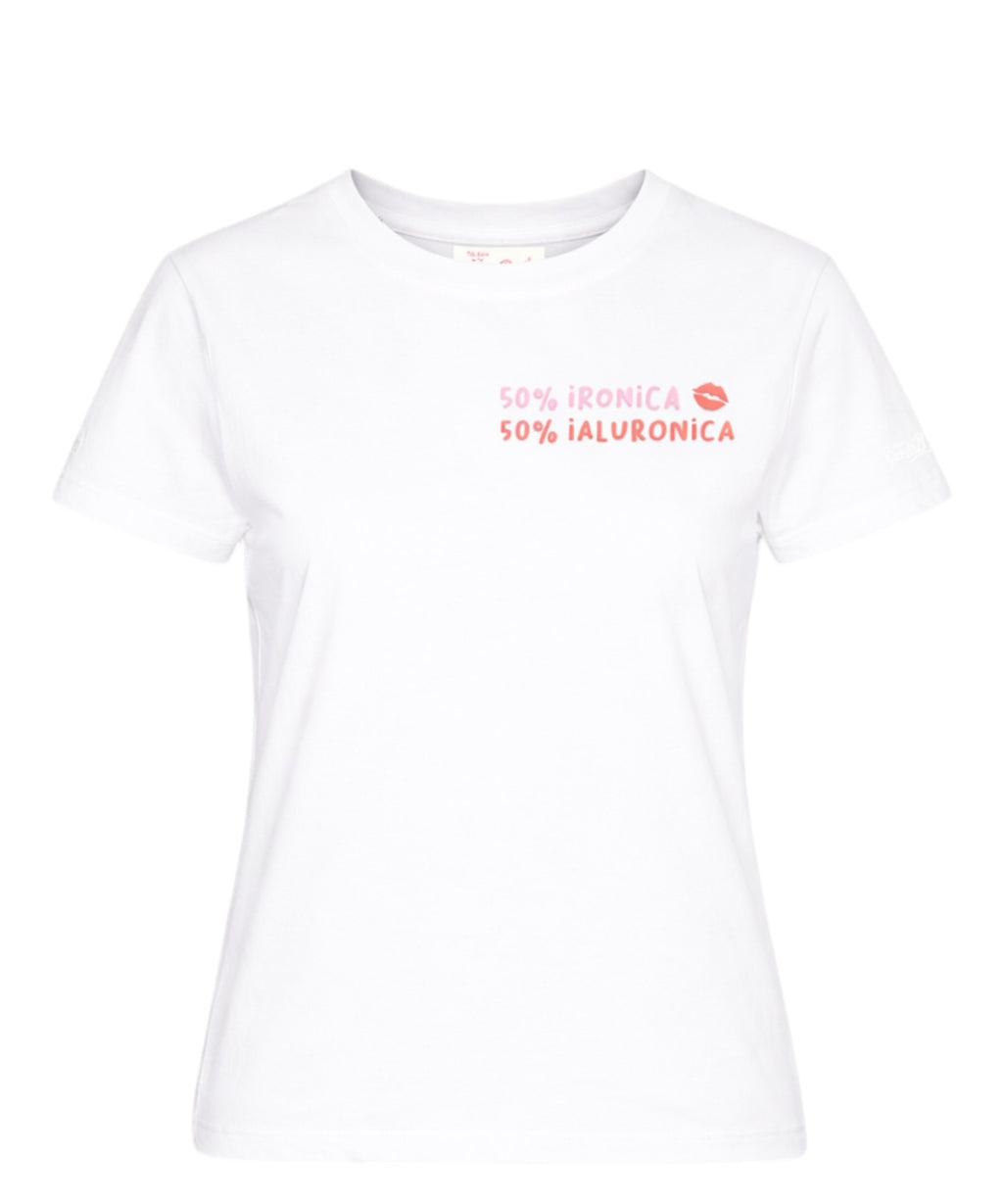 T-shirt Emilie MC2 Saint Barth met borduurwerk