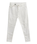Jeans PT Torino in denim bianco destroyed slim fit