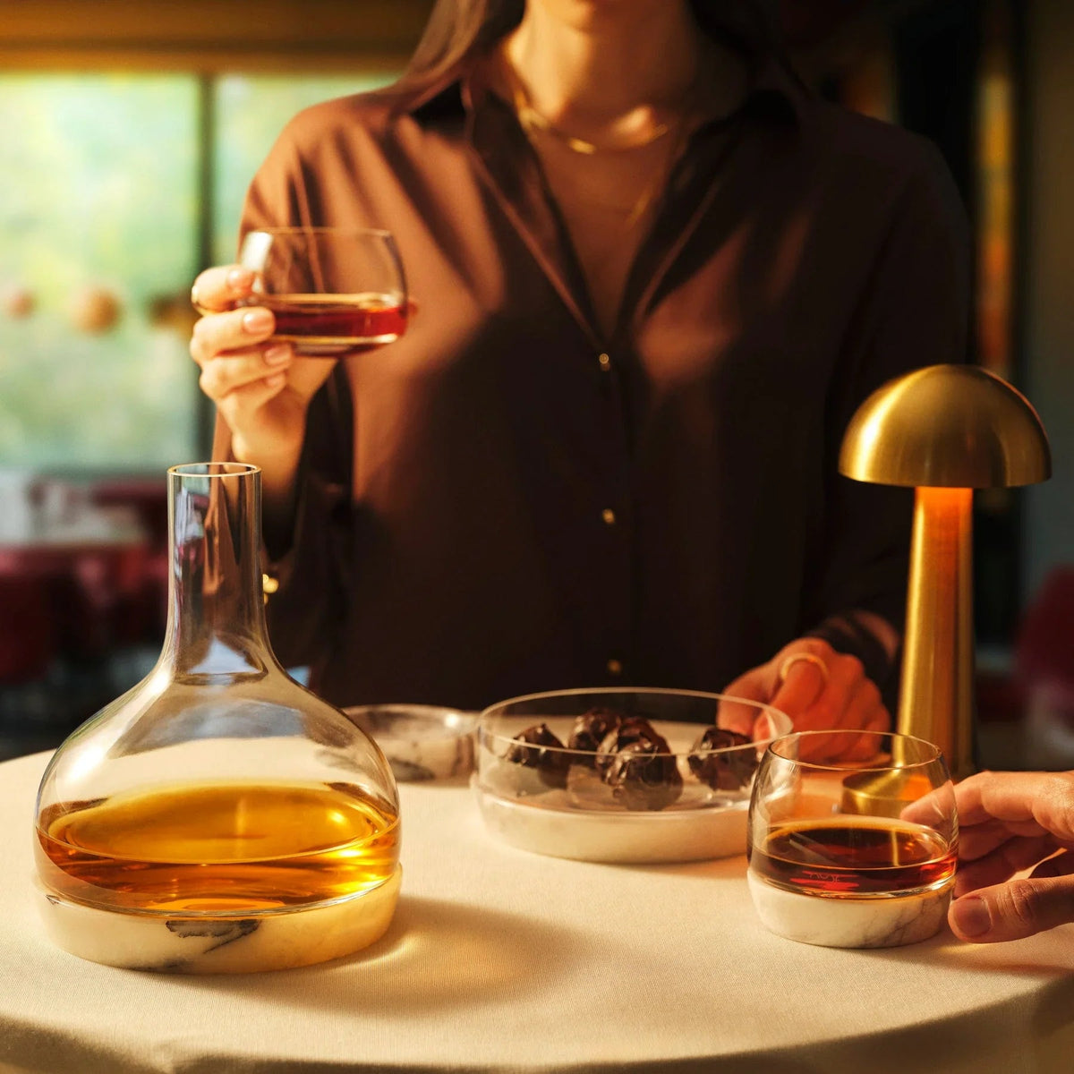 Bicchiere da whisky Chill con base in marmo