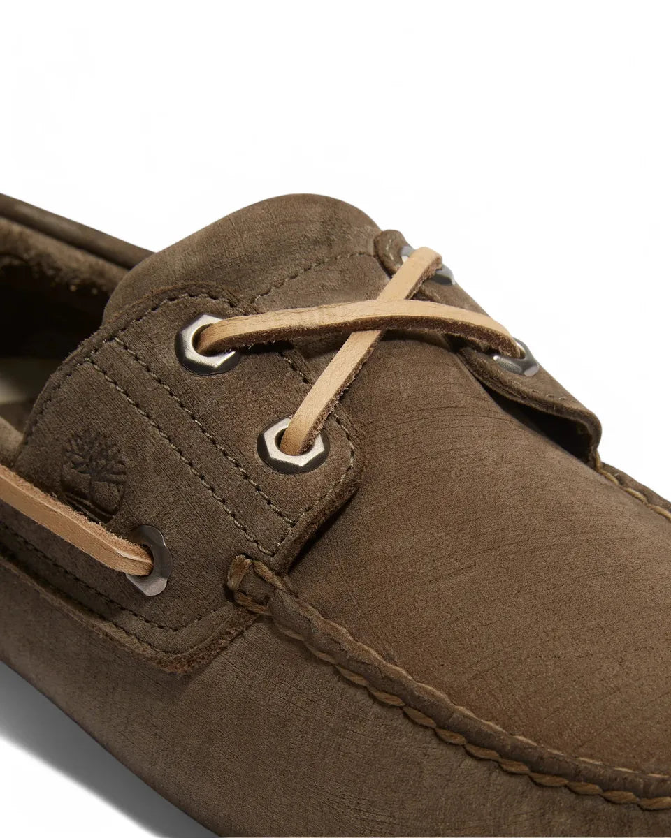 Scarpe da Barca Timberland Uomo Classic Verdi in Pelle Premium-TIMBERLAND-Mocassini-Vittorio Citro Boutique