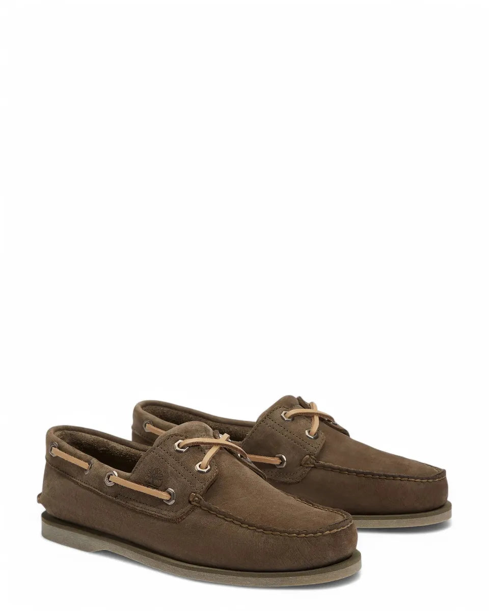 Scarpe da Barca Timberland Uomo Classic Verdi in Pelle Premium-TIMBERLAND-Mocassini-Vittorio Citro Boutique