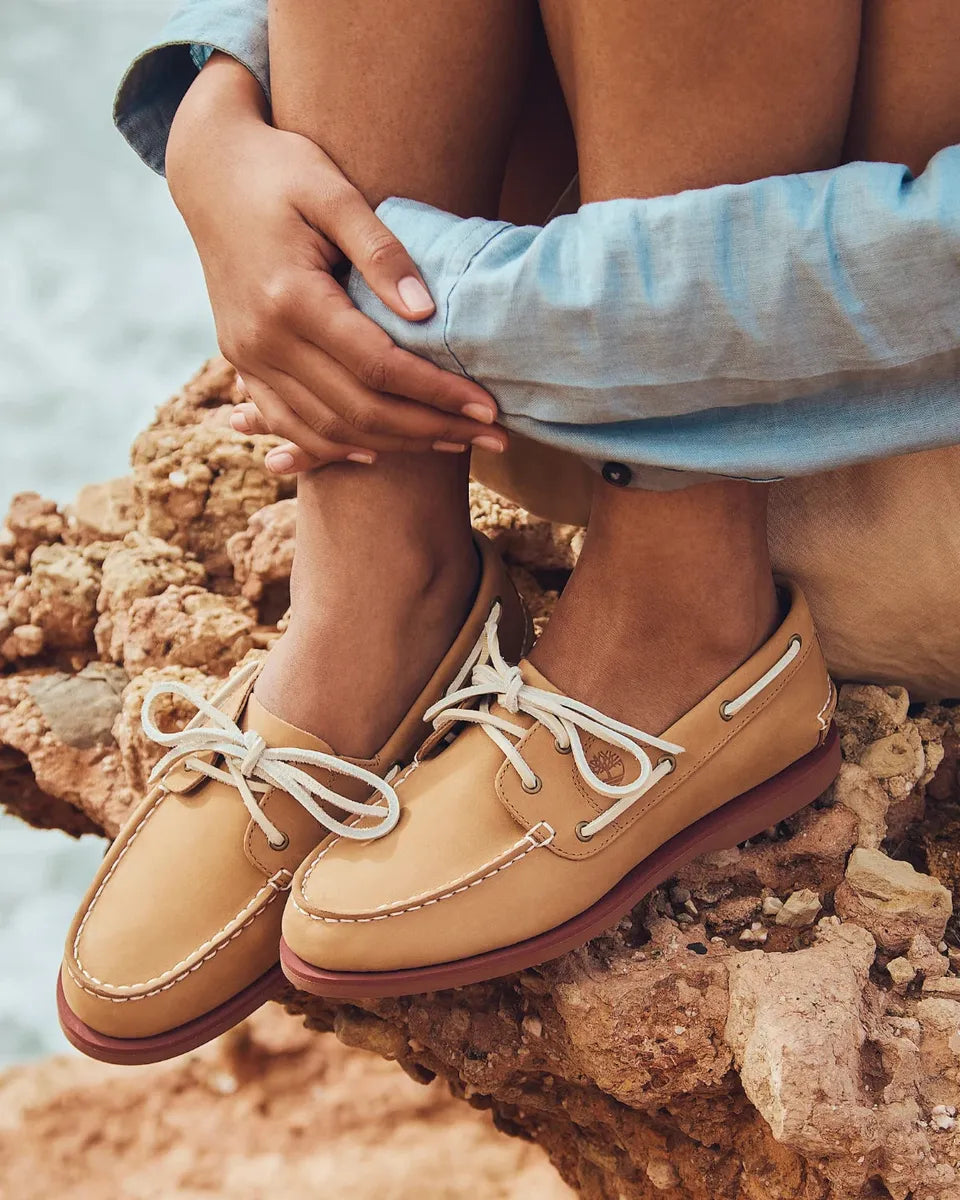 Scarpe da Barca Classic in Pelle Beige-TIMBERLAND-Mocassini-Vittorio Citro Boutique