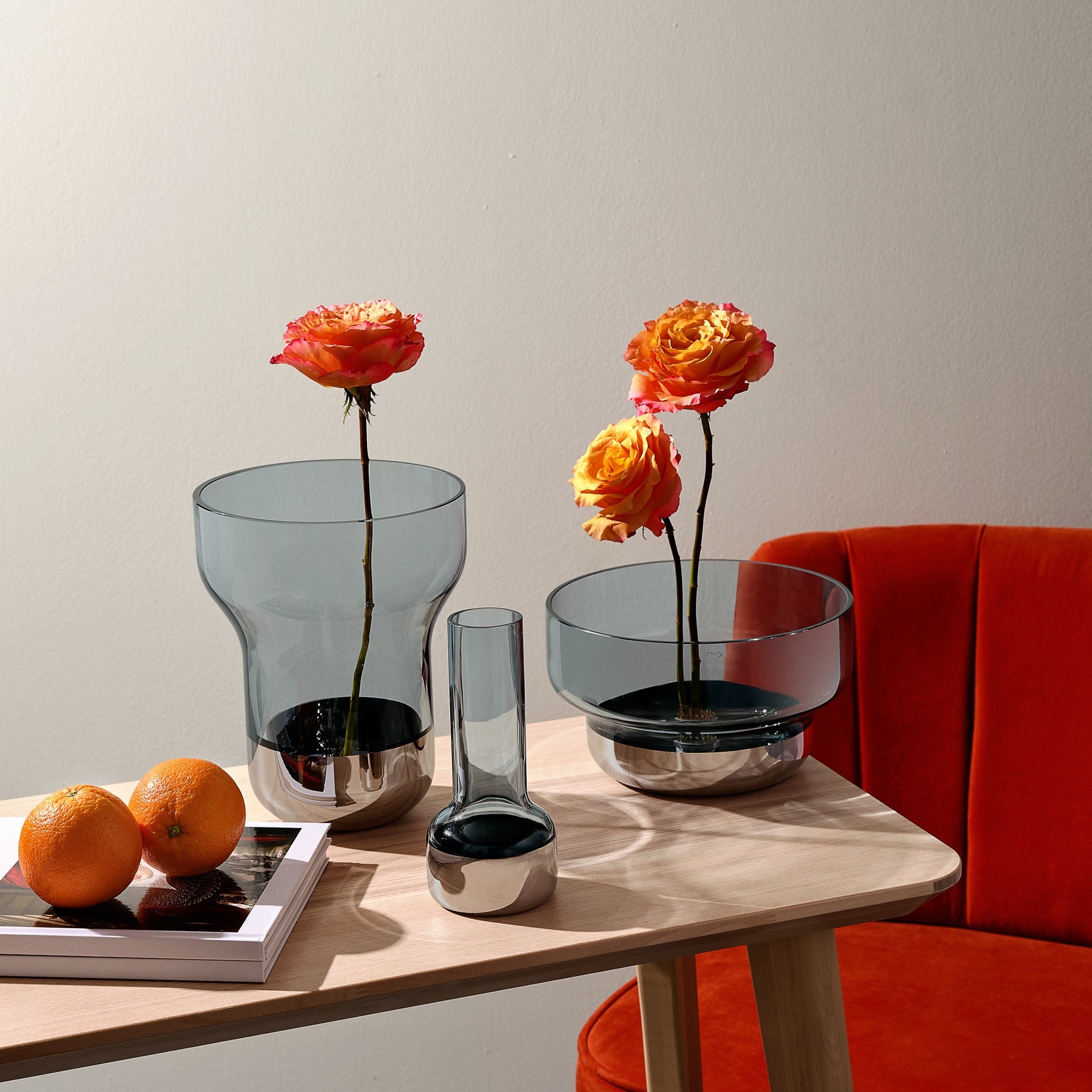 Contour Budvase Steel Blue-NUDE EU-Vasi-Vittorio Citro Boutique