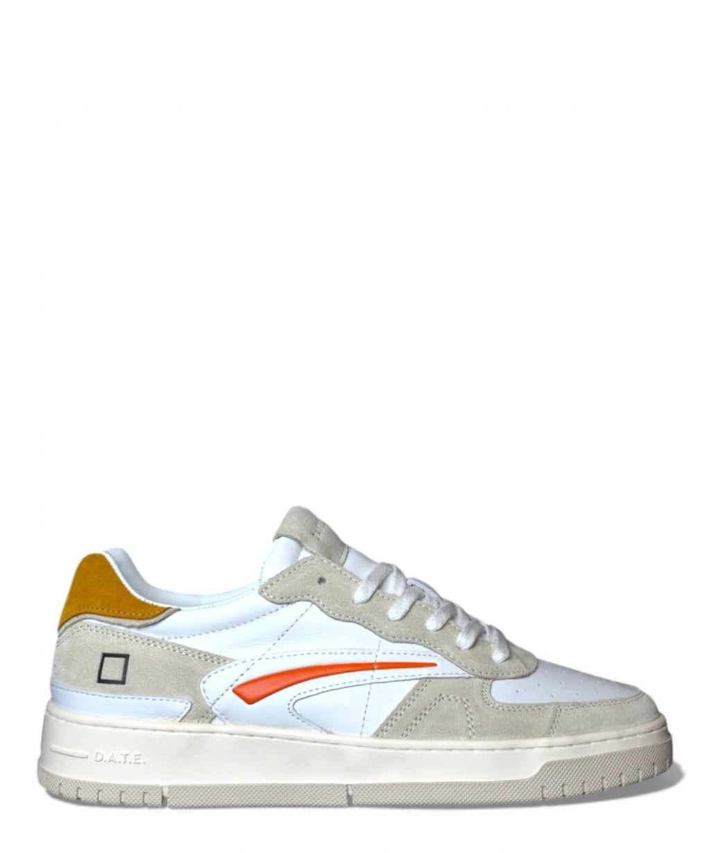 Sneakers D.A.T.E. Torneo Pure Calf Hvid Gul