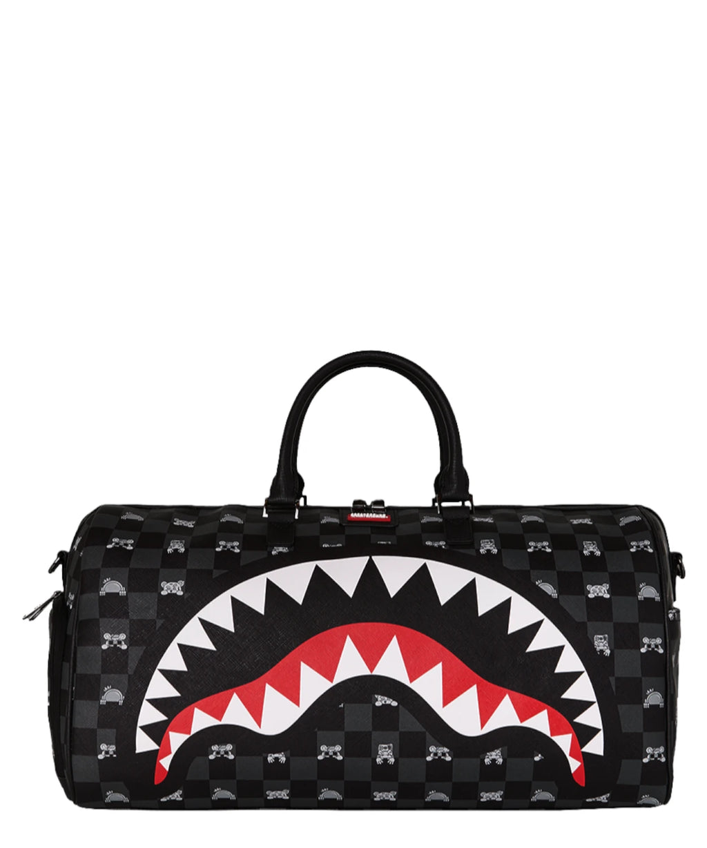 Borsone Sprayground Grijs Peeking Character Check