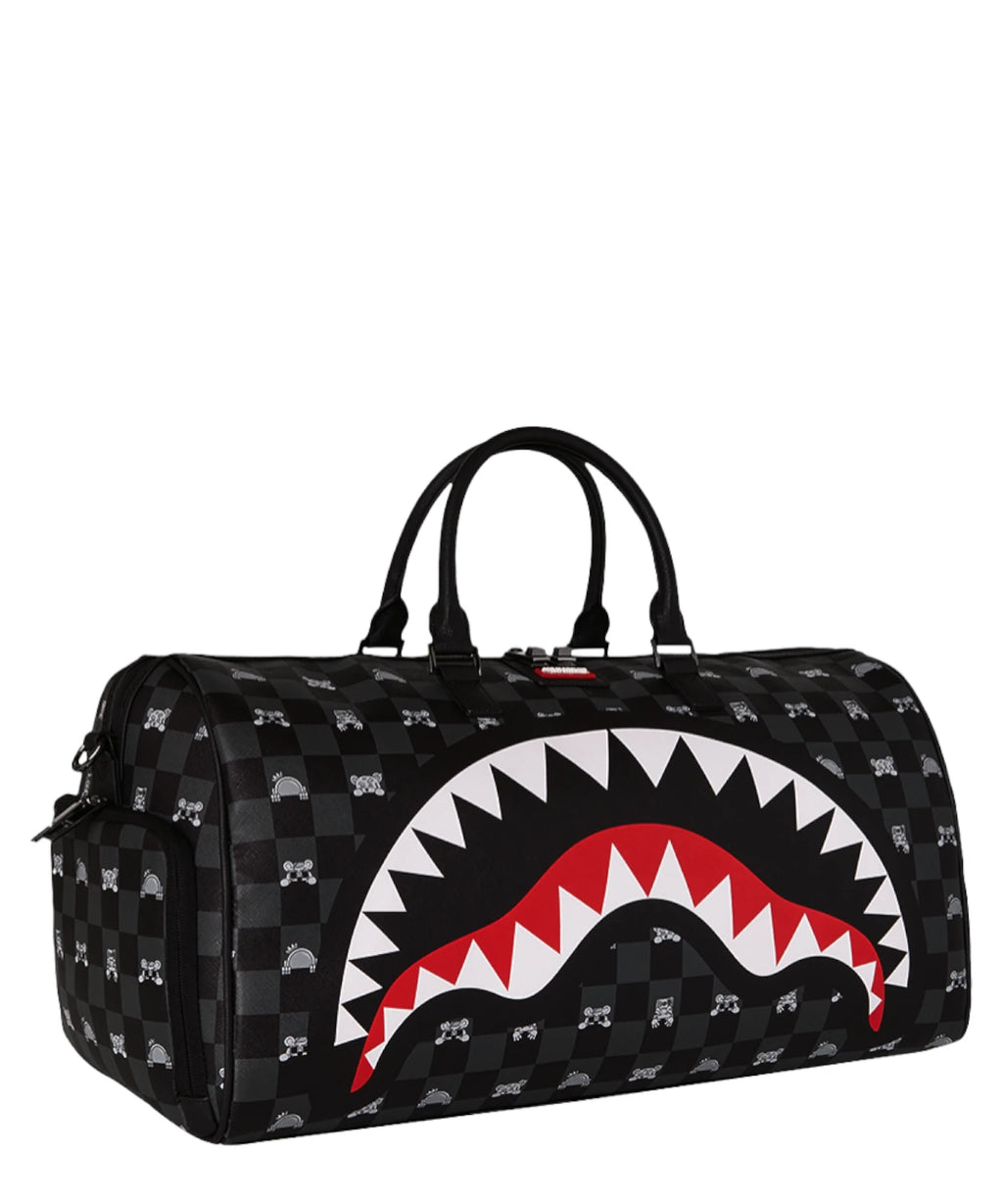 Borsone Sprayground Grijs Peeking Character Check
