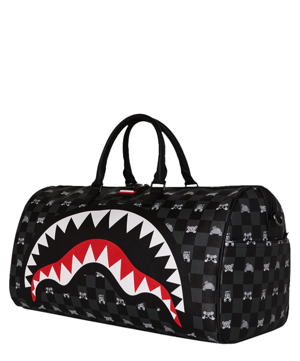 Borsone Sprayground Grijs Peeking Character Check