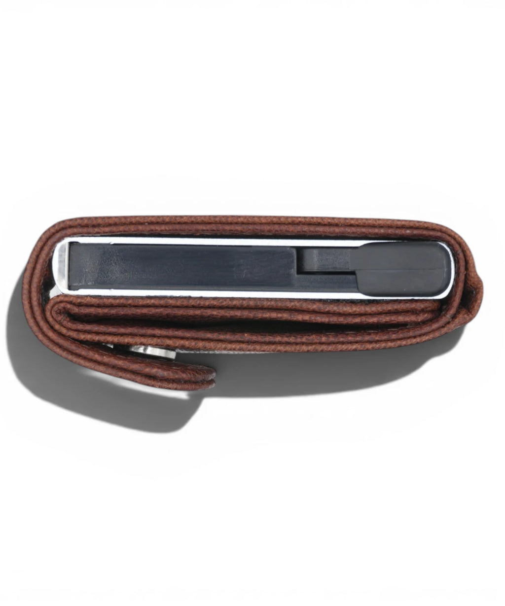 Brown Genuine Leather Wallet with RFID Protection