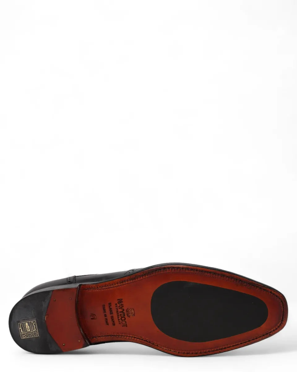 Scarpe Stringate in Pelle Nera con Lavorazione Goodyear – Navyboot-Graziano Salvatelli-Stringate-Vittorio Citro Boutique