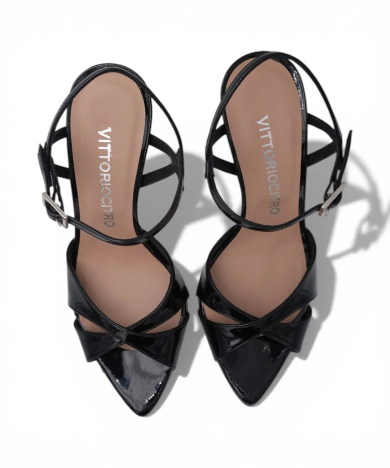 Sandali Neri Donna con Tacco 90 e Cinturino alla Caviglia