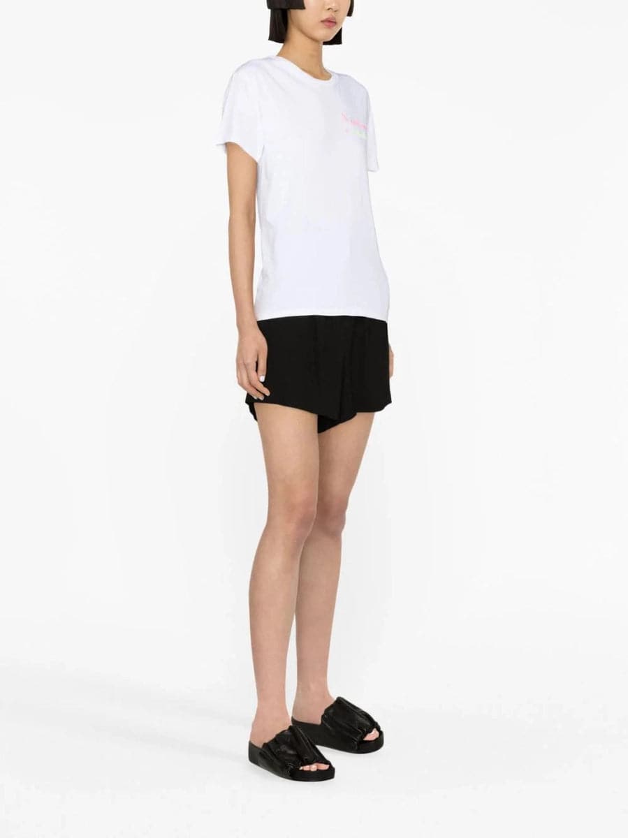 T-shirt in cotone ricamata con slogan-Mc2 Saint Barth-T-shirt-Vittorio Citro Boutique