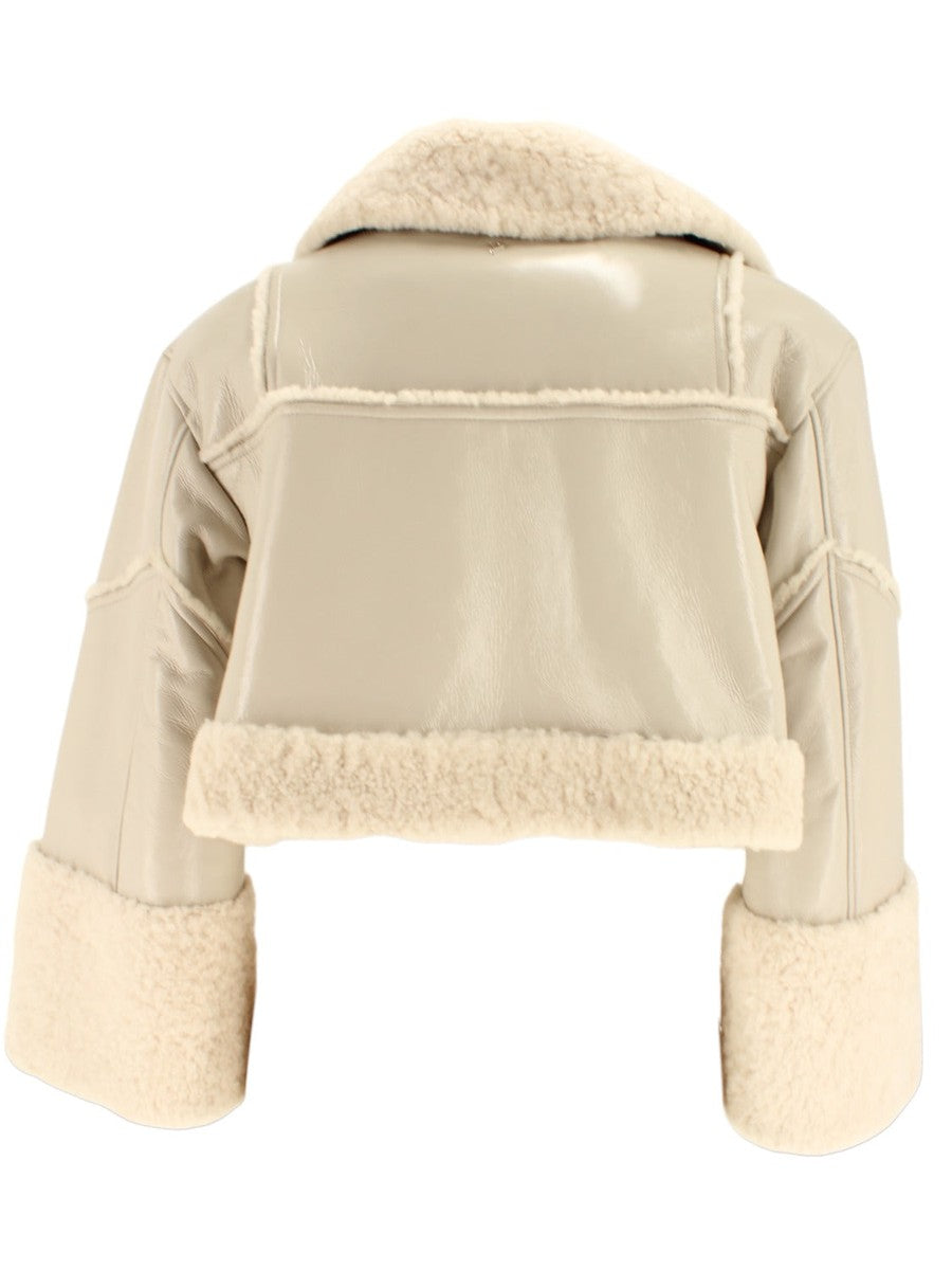 Giubbino cropped in shearling-Pellicce e shearling-Dondup-Vittorio Citro Boutique