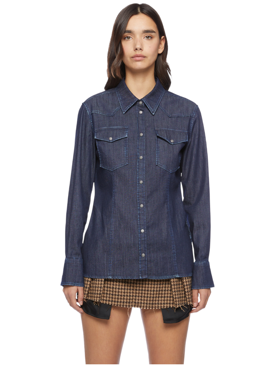 Camicia in denim-Dondup-Camicie-Vittorio Citro Boutique