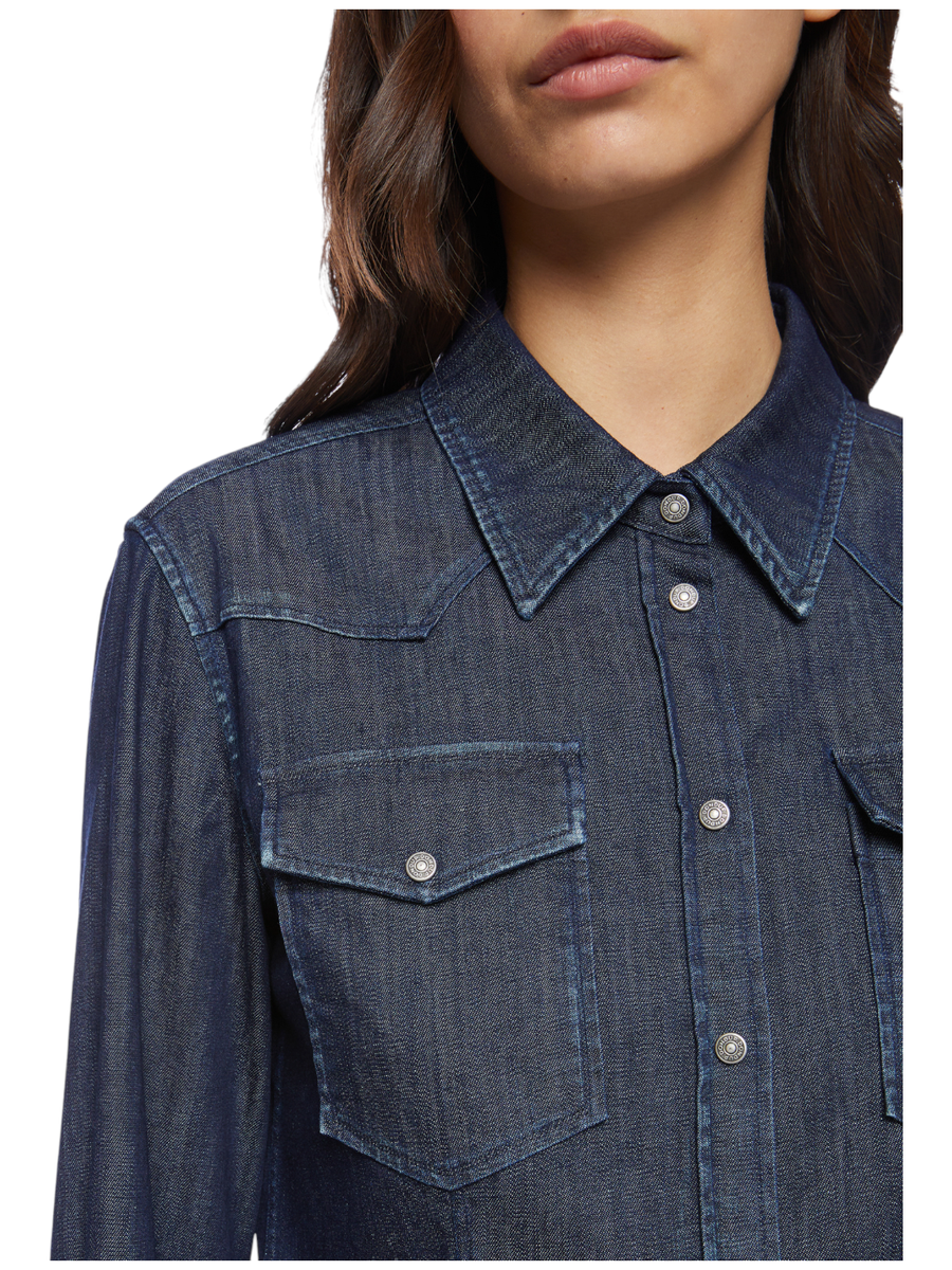 Camicia in denim-Dondup-Camicie-Vittorio Citro Boutique