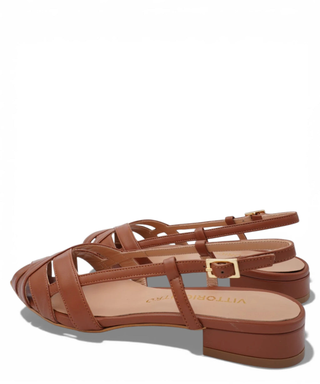 Sandali Bassi in Nappa con Cinturino