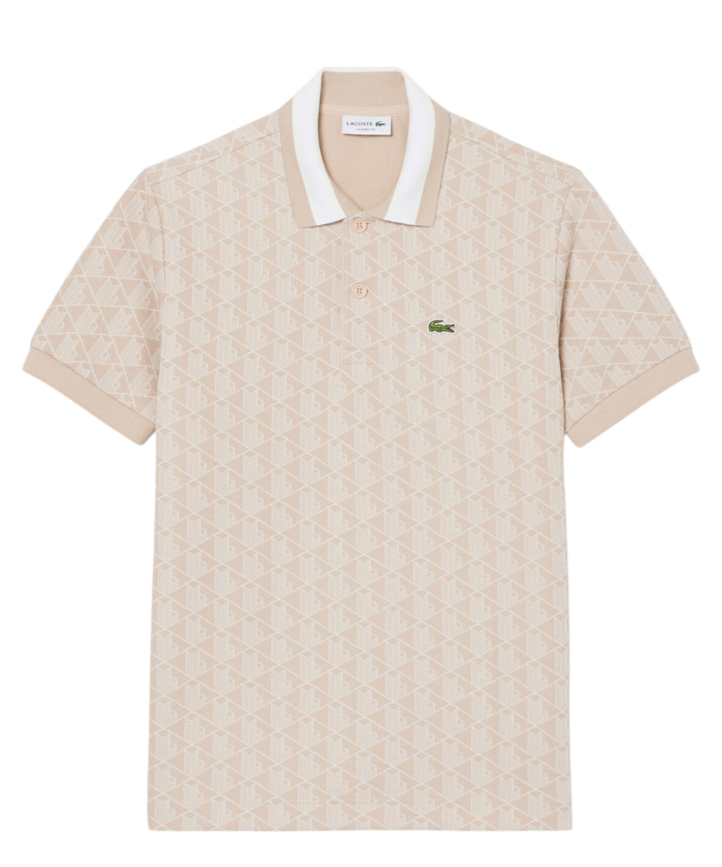 Polo Uomo Jacquard Lacoste con Monogramma