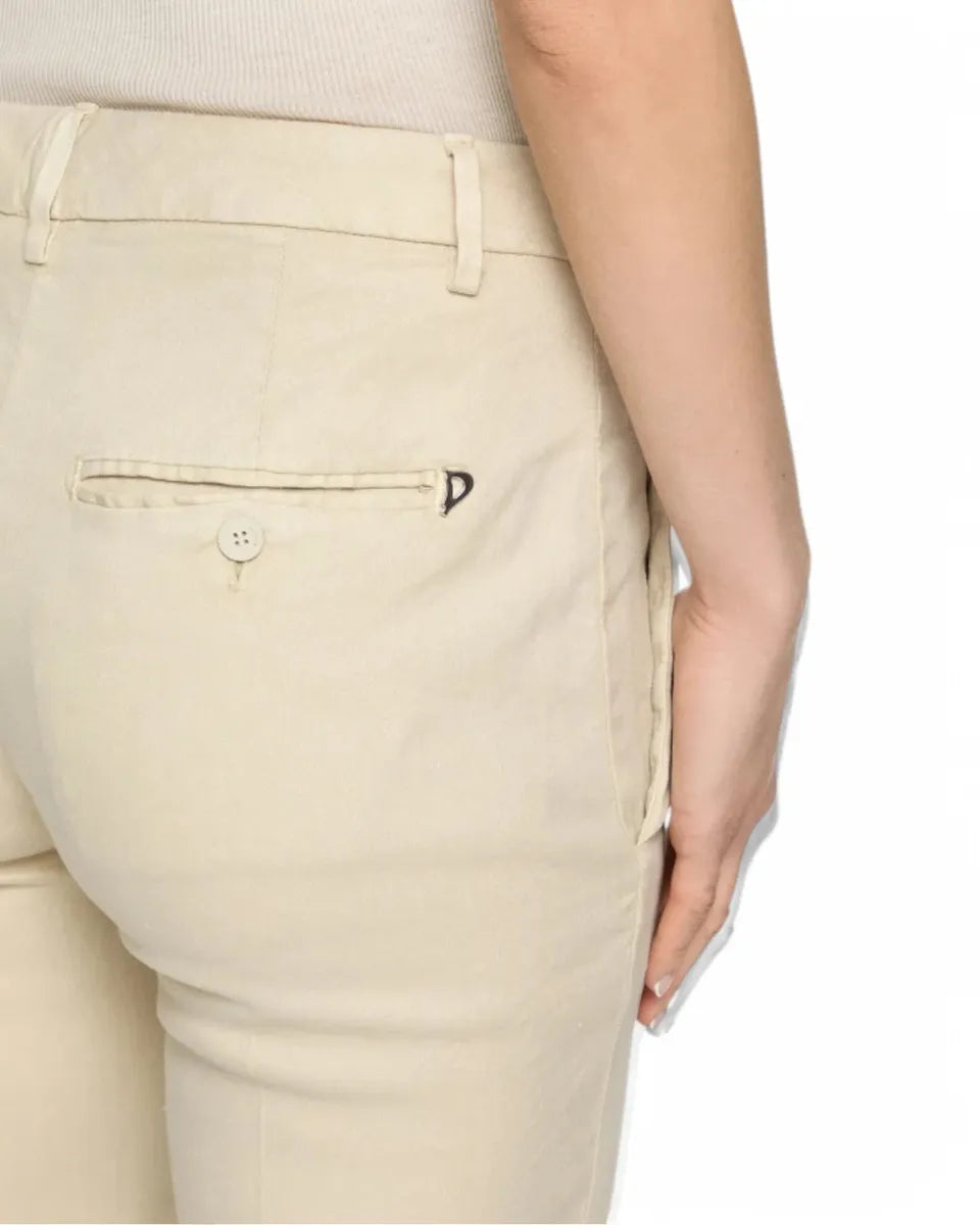 Pantaloni Nima Loose in Gabardina-Dondup-Pantaloni-Vittorio Citro Boutique