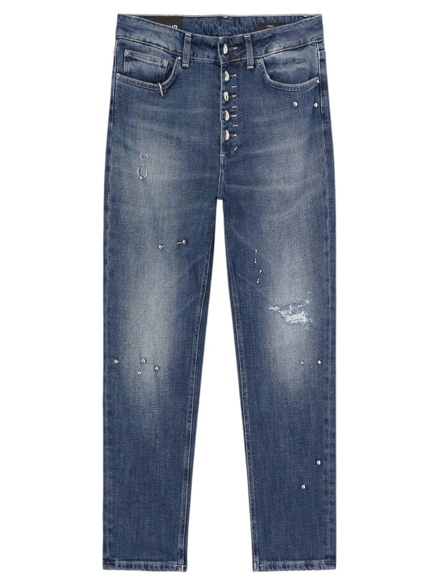 Jeans Koons con piercing-Dondup-Jeans-Vittorio Citro Boutique