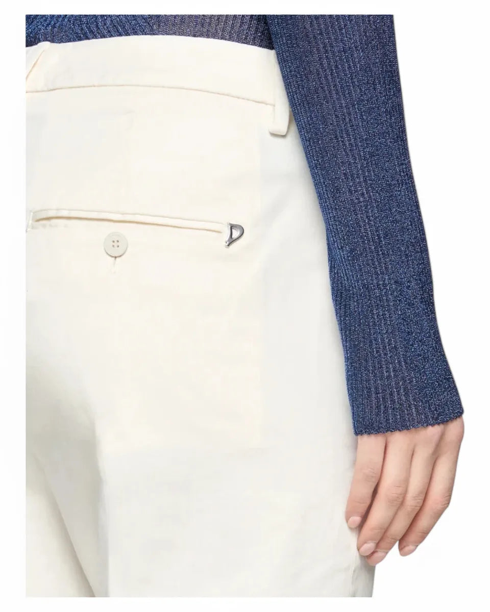 Pantaloni Nima Loose in Gabardina-Dondup-Pantaloni-Vittorio Citro Boutique