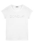 T-shirt Elegante con Logo e Perline Tono su Tono-Dondup-T-shirt-Vittorio Citro Boutique