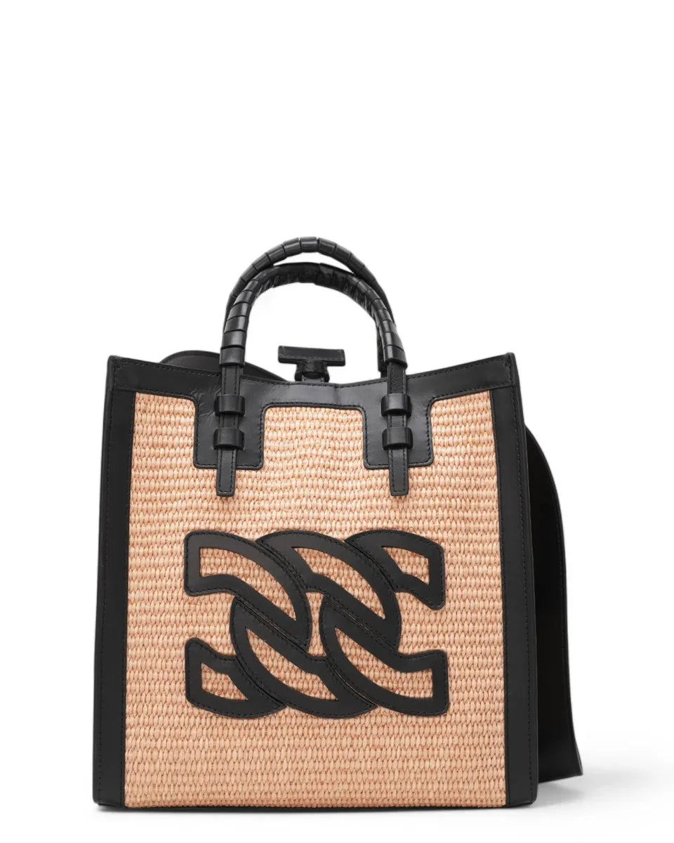 Borsa Casadei Beaurivage Mini Tote in Rafìa-Casadei-Borse a mano-Vittorio Citro Boutique
