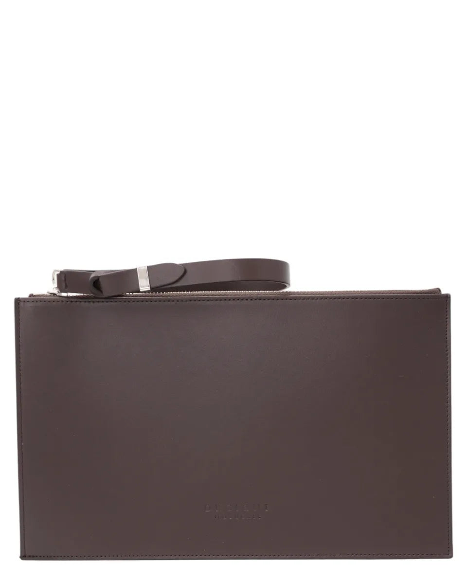 Busta in pelle Nobuckle con polsiera-Orciani-Pochette-Vittorio Citro Boutique