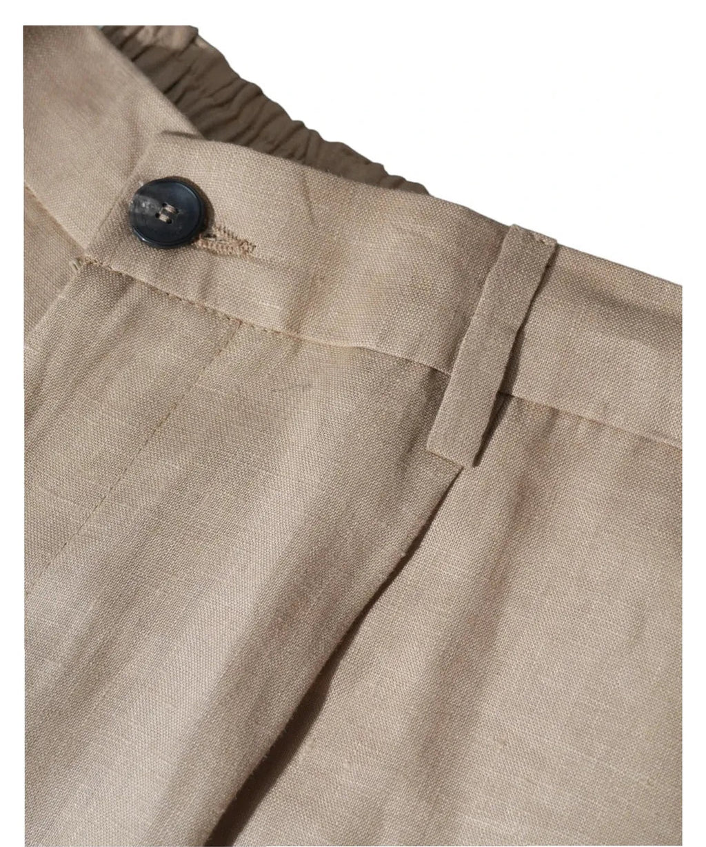 Pantaloni Denny in Lino Made in Italy-Michael Coal-Pantaloni-Vittorio Citro Boutique
