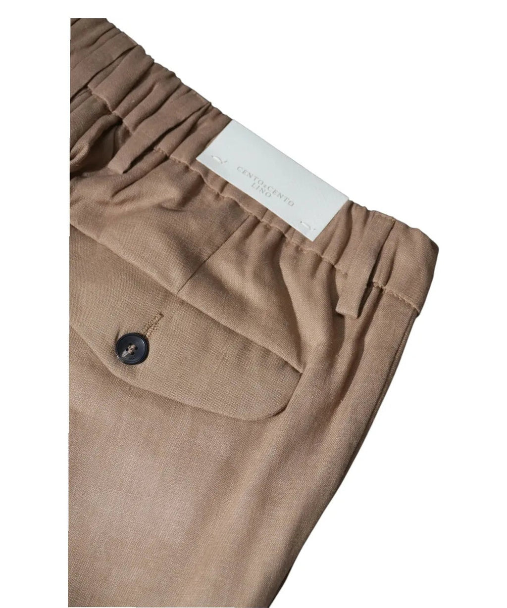 Pantaloni Denny in Lino Made in Italy-Michael Coal-Pantaloni-Vittorio Citro Boutique