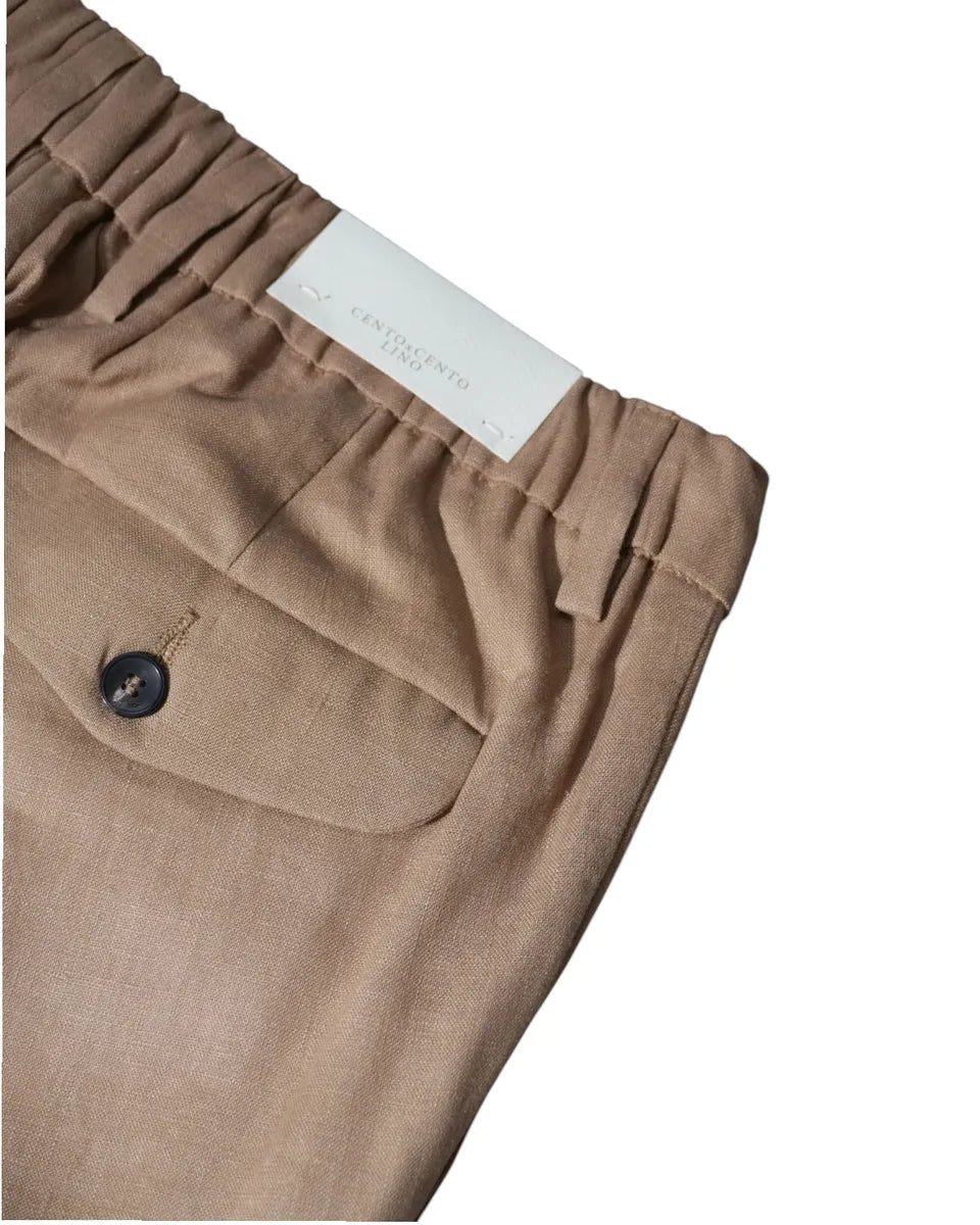 Pantaloni Denny in Lino Made in Italy-Michael Coal-Pantaloni-Vittorio Citro Boutique