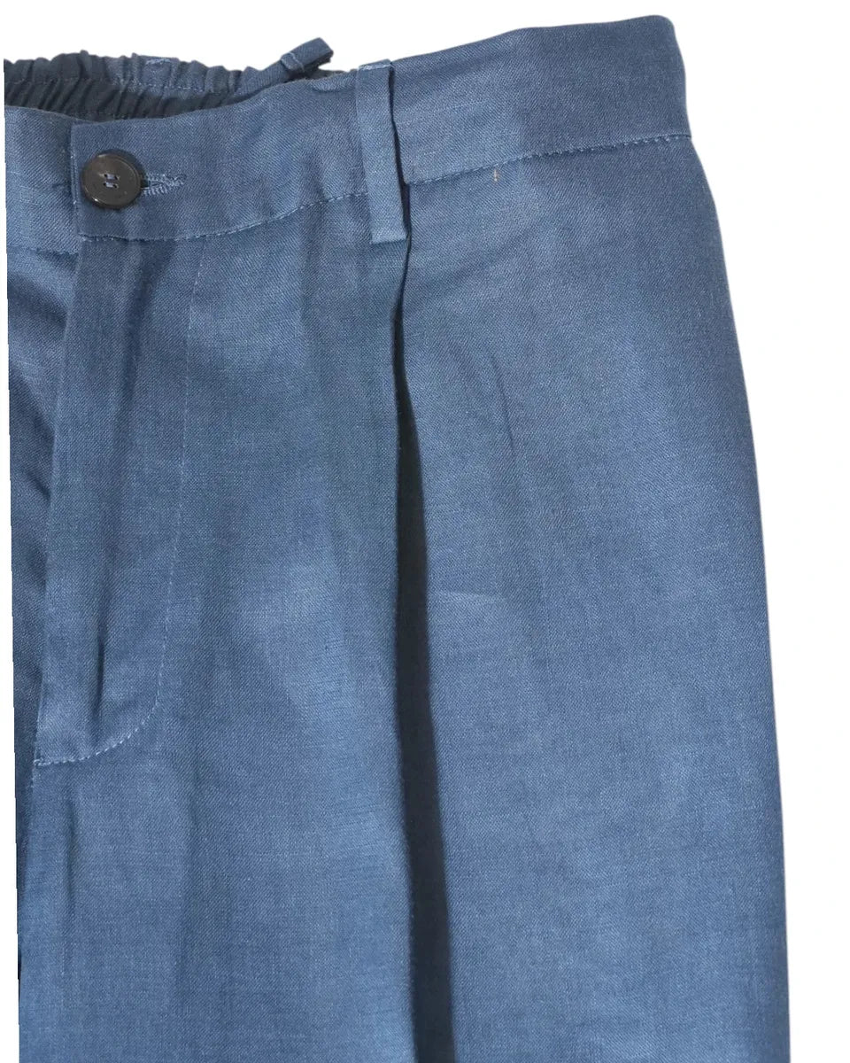 Pantaloni Denny in Lino Made in Italy-Michael Coal-Pantaloni-Vittorio Citro Boutique