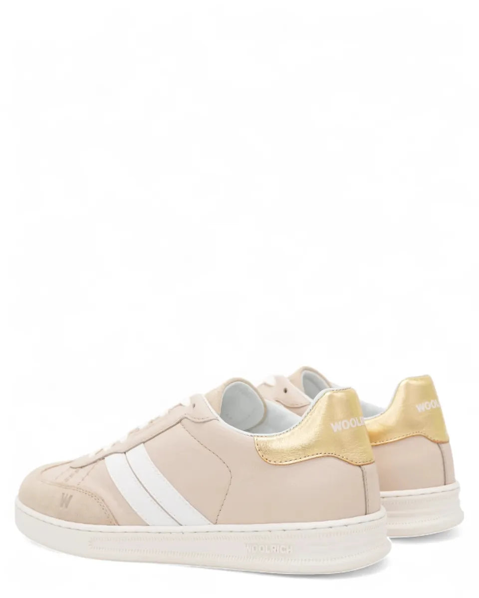 Sneakers Beige in Camoscio e Seta-Woolrich-Sneakers-Vittorio Citro Boutique